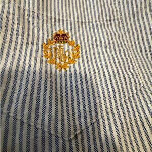 Ralph Lauren Blue & White Striped Cotton Poplin Button-Down Shirt Women’s 12